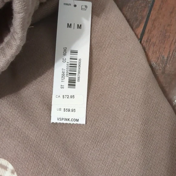 New VS New Vs PINK Ivy Fleece Campus Sweatpants Damaged - Picture 5 of 6